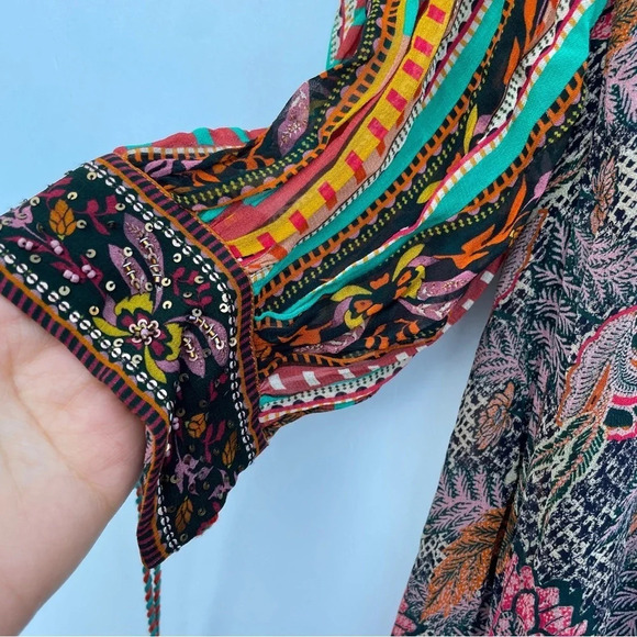 NWT Verb by Pallavi Singhee floral printed midi dress Sz Small - Picture 11 of 13